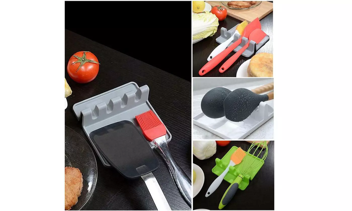 Silicone Spoon Rest with Drip Pad-Comes In 4 Colors