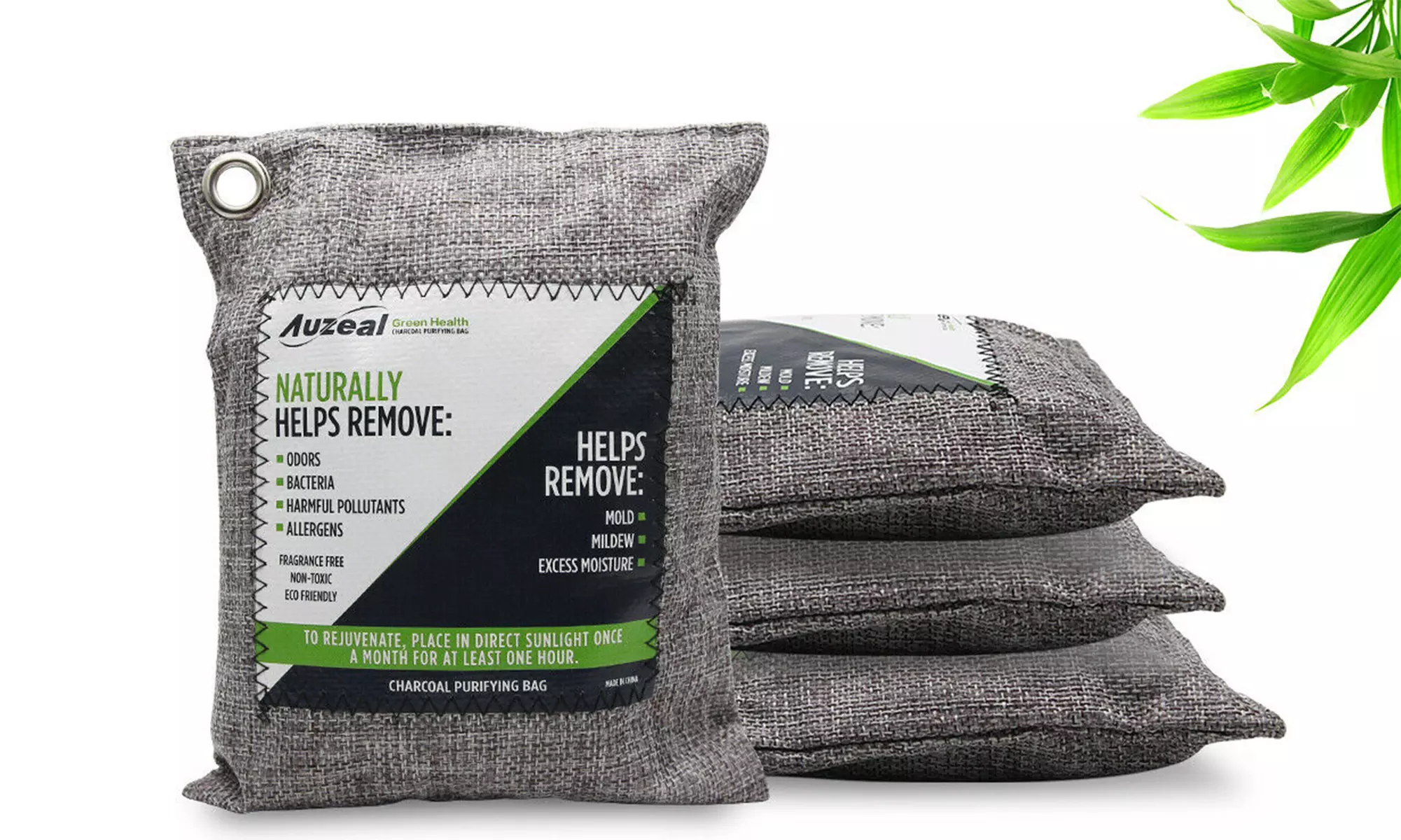 Bamboo Charcoal Air Purifying Bags Charcoal Bags Odor Absorber for Home and Car - Primary Image