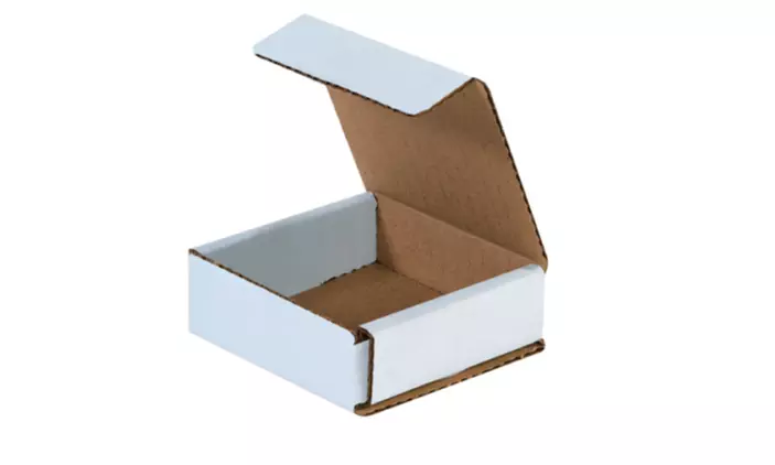50 3x3x2 White Cardboard Paper Boxes Mailing Packing Shipping Box Carton - Primary Image