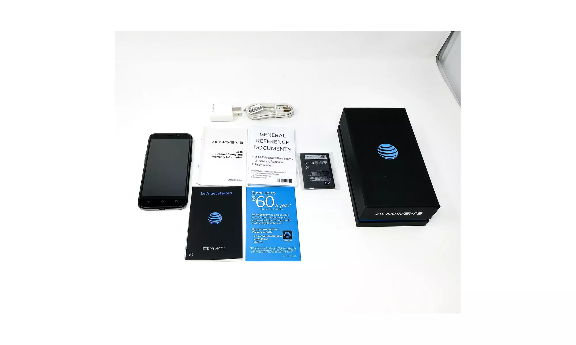 ZTE Maven 3 Z835 8GB 4G LTE 5" TFT Display 1GB RAM 5MP Camera GSM Unlocked Phone - Primary Image