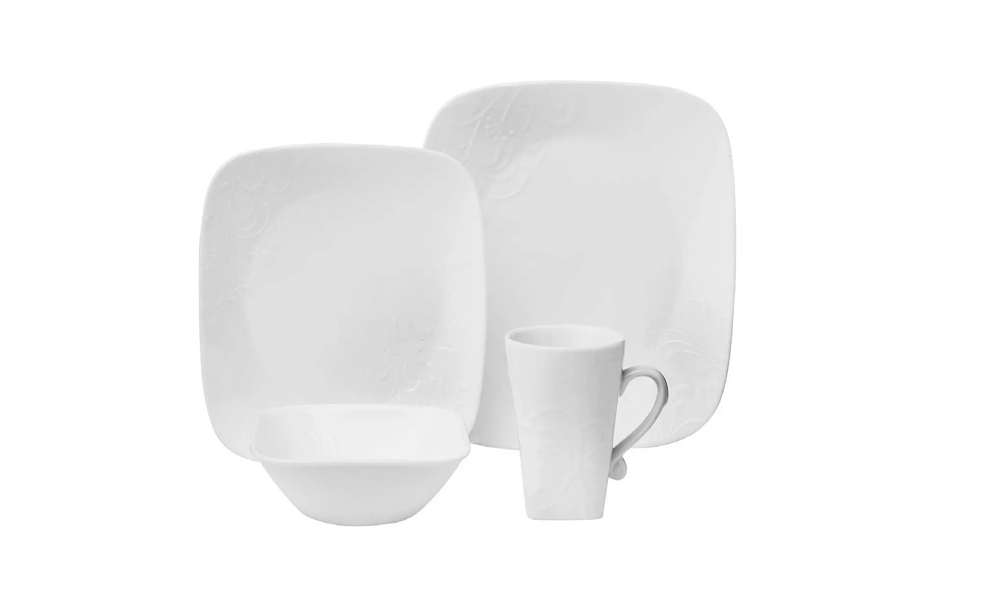 CORELLE Boutique Cherish Embossed Square 16-pc Set  - Primary Image