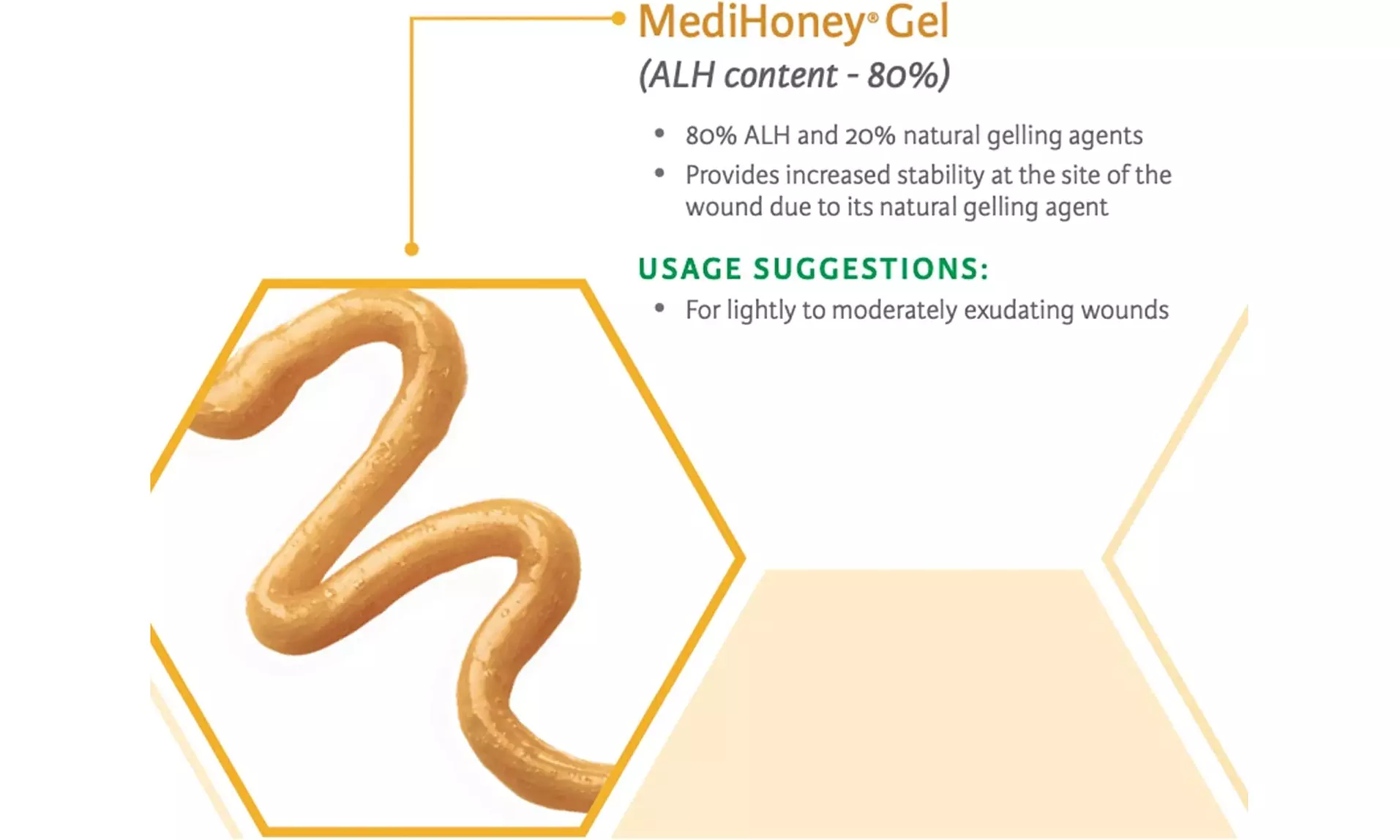 Improved Medihoney Gel Wound and & Burn Dressing from Derma Sciences - Primary Image