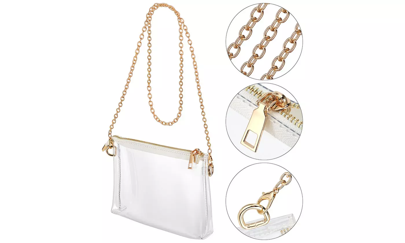 Women Clear Crossbody Purse Bag Stadium Approved Tote Bag for Work Concert Sport