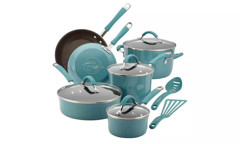 Rachael Ray Cucina Hard Porcelain Enamel Nonstick Cookware Set 12pc - Primary Image