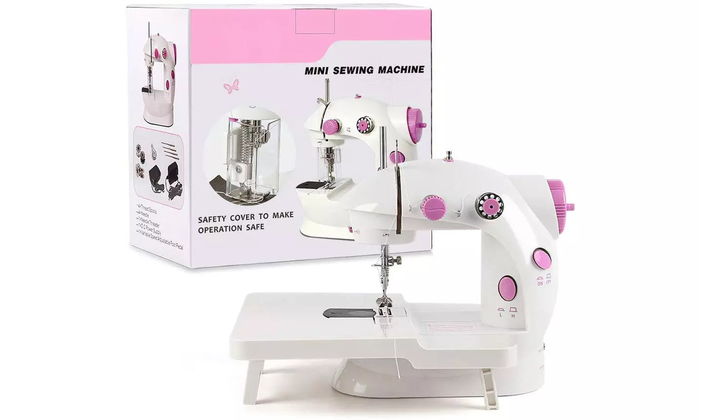 Small cute sewing machine, suitable for  beginners, adjustable, electric - Primary Image