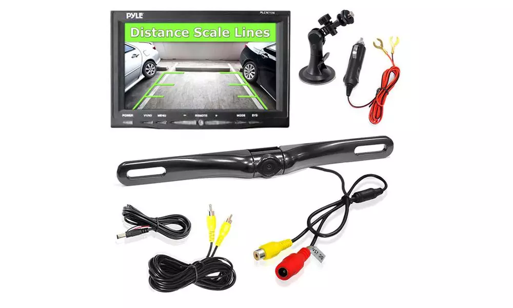 Pyle Waterproof Backup Rearview Camera & Monitor Parking/Reverse Assist System  - Primary Image