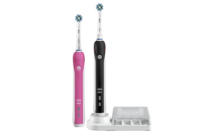2 spazzolini elettrici Smart 4 4900 ricaricabili Oral-B