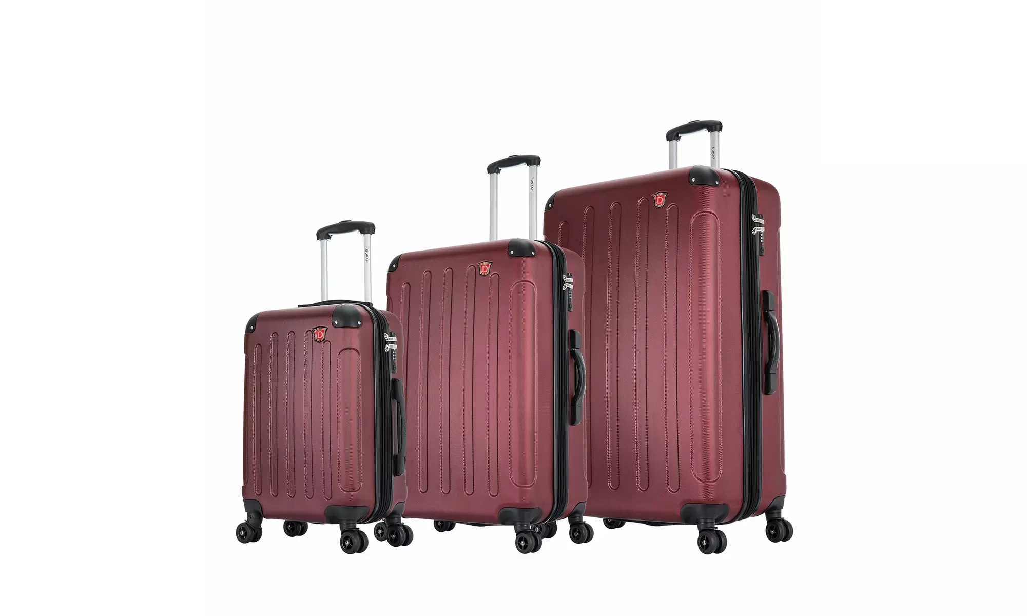 Three-Piece DUKAP Intely Smart Hardside Luggage Set 20"/28"/32"