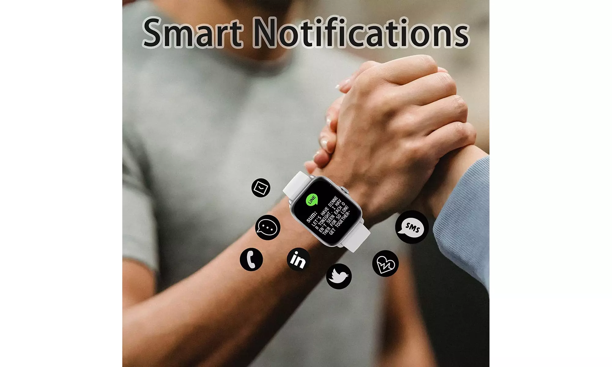 Smart Watch Full Touch Screen SmartWatch for Android and iOS Phones  - Primary Image