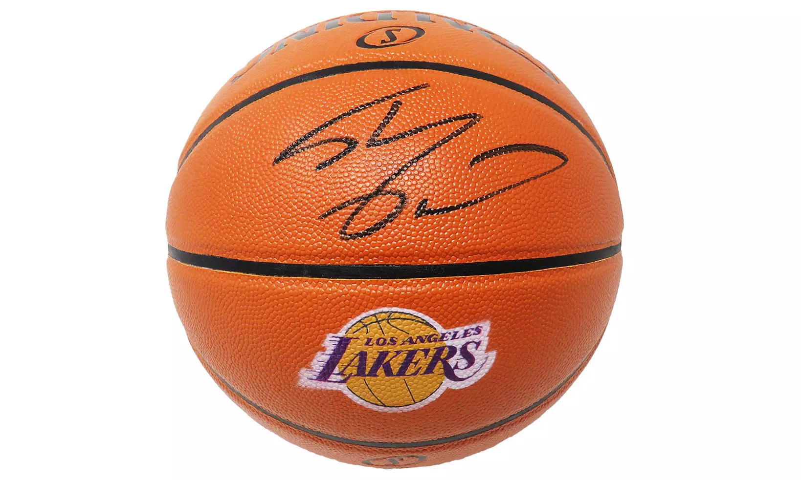 Shaquille O'Neal Signed Spalding LA Lakers Logo Game Series Rep NBA Basketball - Primary Image