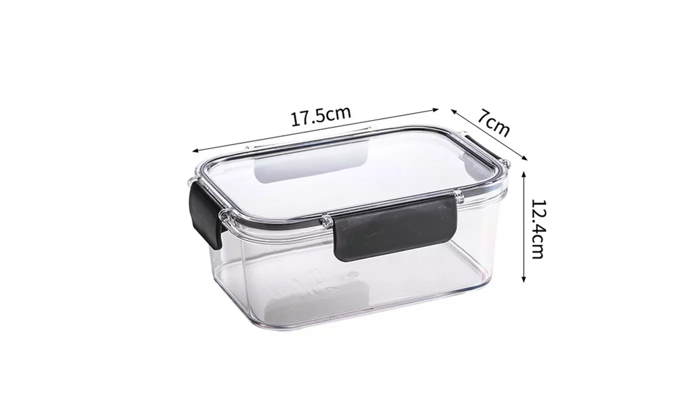 Convenient & Secure: 800ML Plastic Meal Prep Containers with Locking Lid - Second Medium