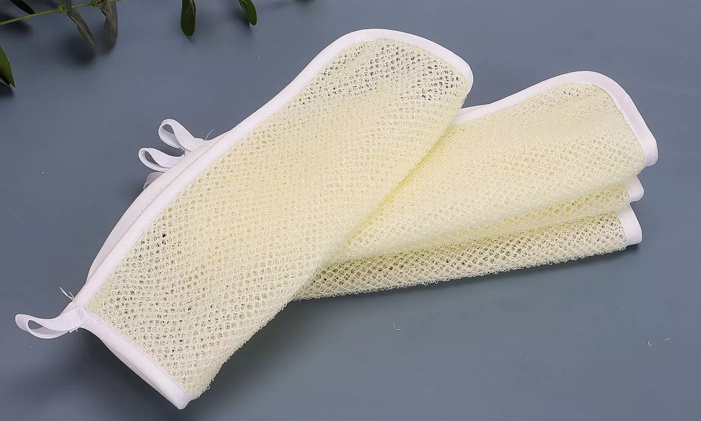 5 Pieces Exfoliating Face and Body Wash Towel Weave Bath Cloth