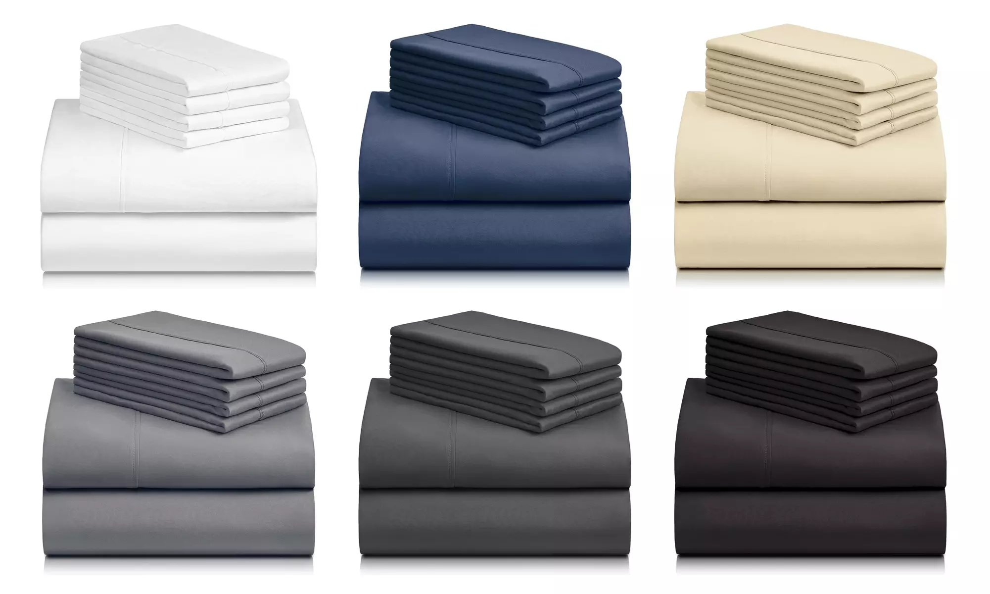 LuxClub Essentials 4-7 Pieces of Microfiber Sheet Sets - Primary Image