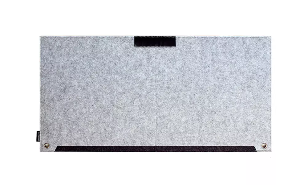 Large Soft Felt Desktop Mouse Pad With Pen Holder And Storage Pocket - Second Medium