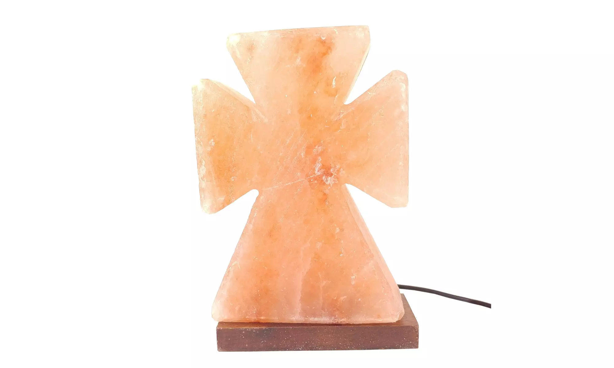 LED Cross Himalayan Salt Lamp - Second Medium