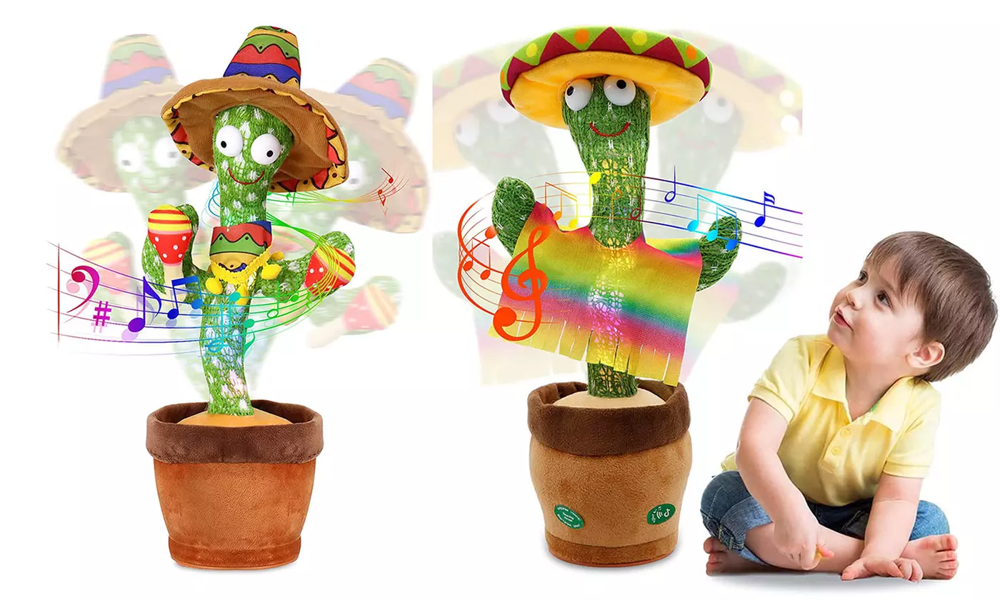 Dancing Cactus Toy with Lighting,Singing,Recording Cactus Mimicking Toy for Kids - Primary Image