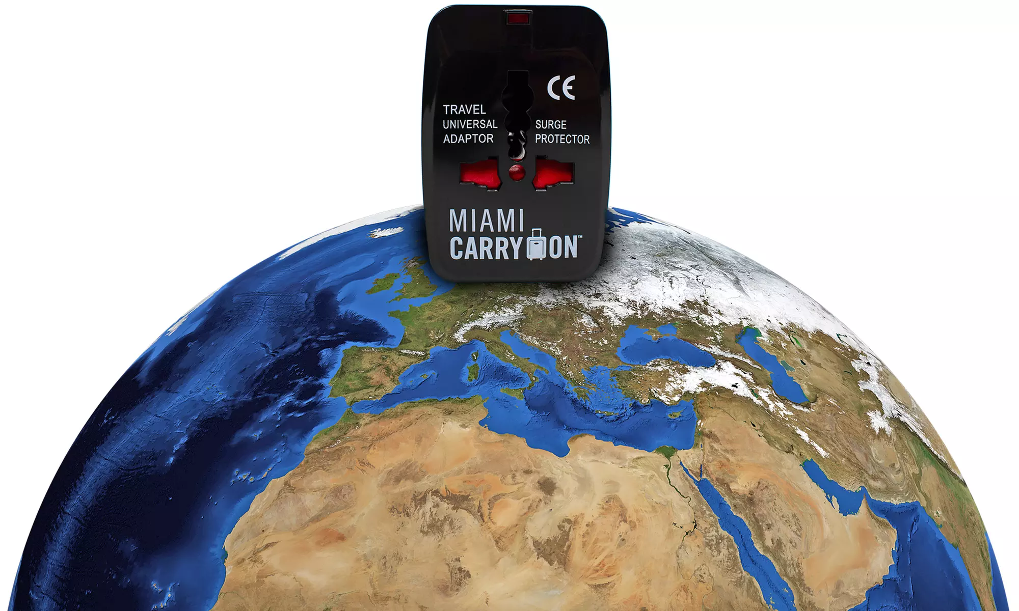Miami CarryOn International Travel Adapter - Surge Protected Power Adapter
