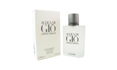 Armani Acqua Di Gio Pour Homme 3.4 Oz EDT For Men 3.4 Men Spray Fresh Eau De Toilette