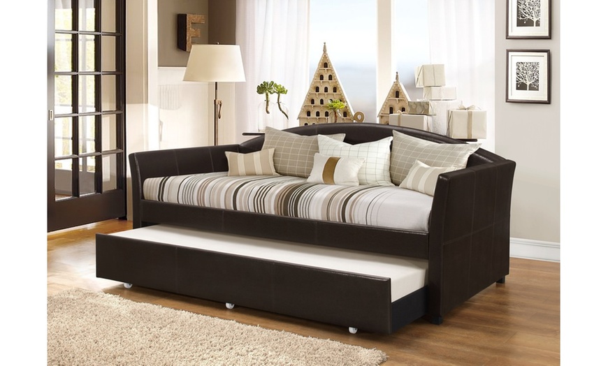 faux leather sofa twin daybed