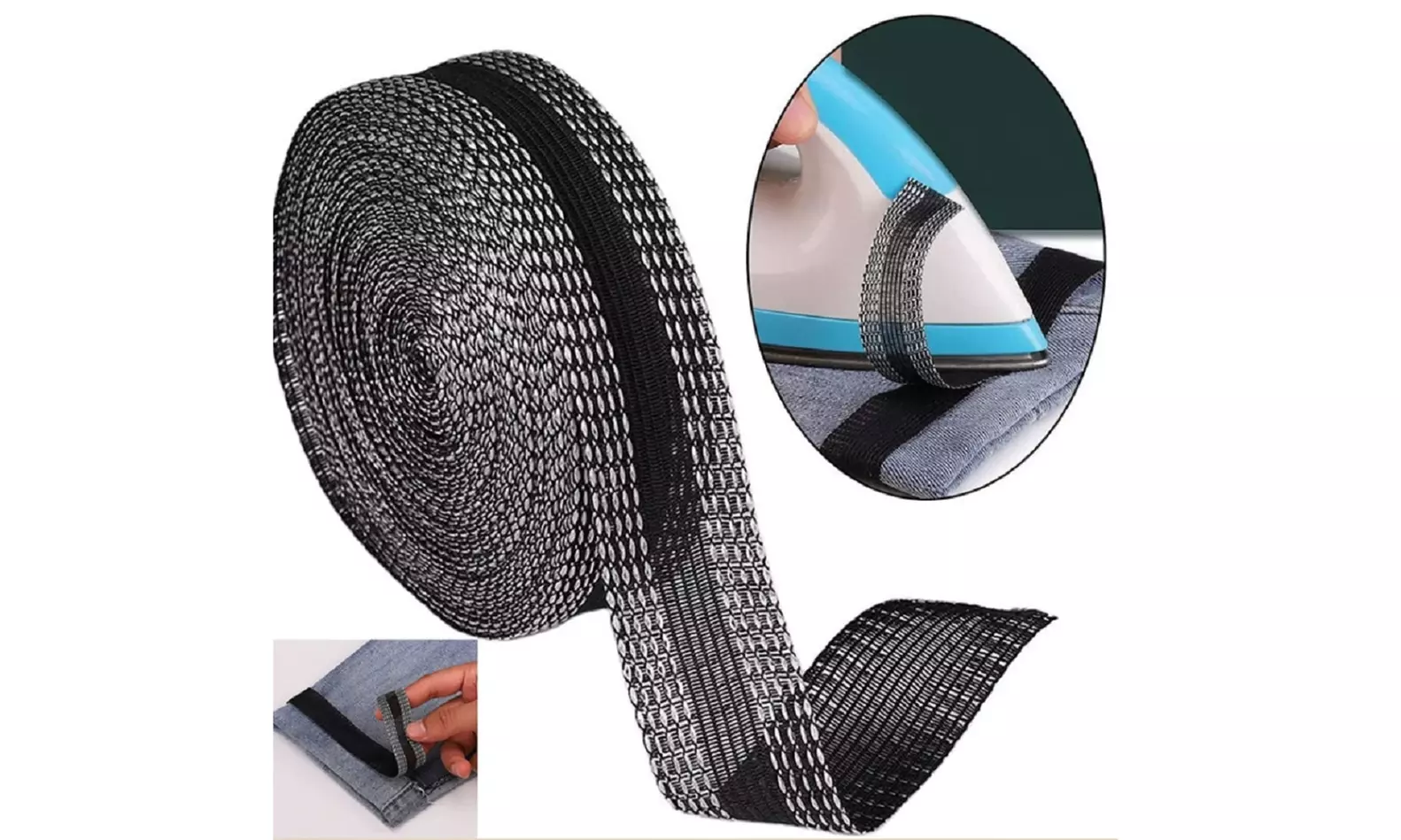 10 M Self-Adhesive Iron-on Hemming Tape-Fabric Fusing Hemming Tape for Clothing - Primary Image