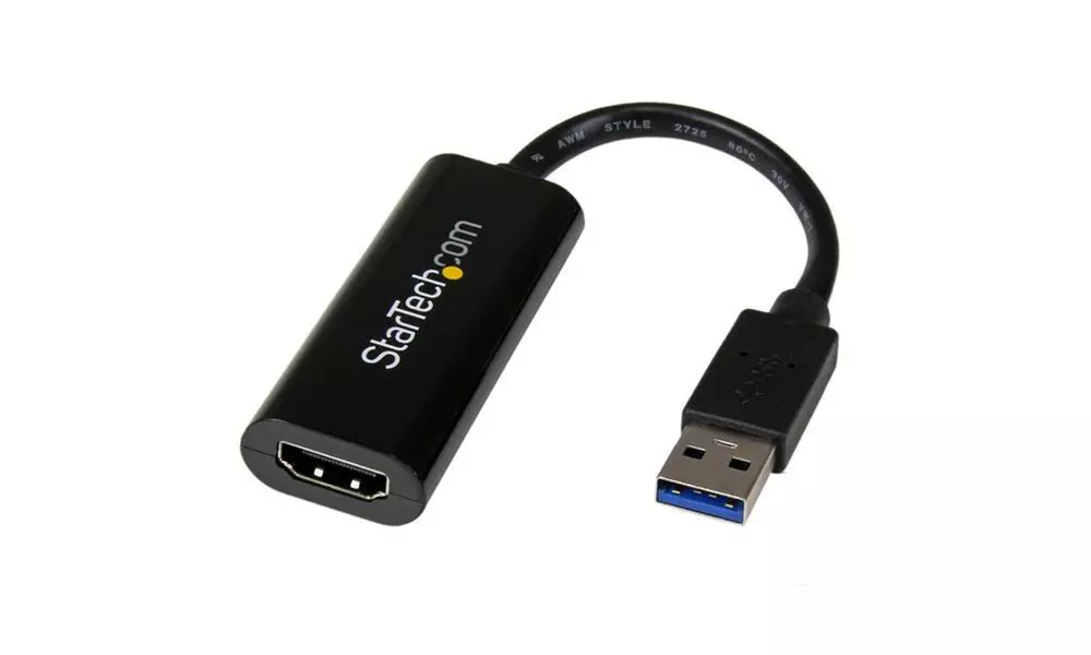 Startech USB32HDES Slim USB 3.0-HDMI External Video Card Multi Monitor Adapter - Primary Image