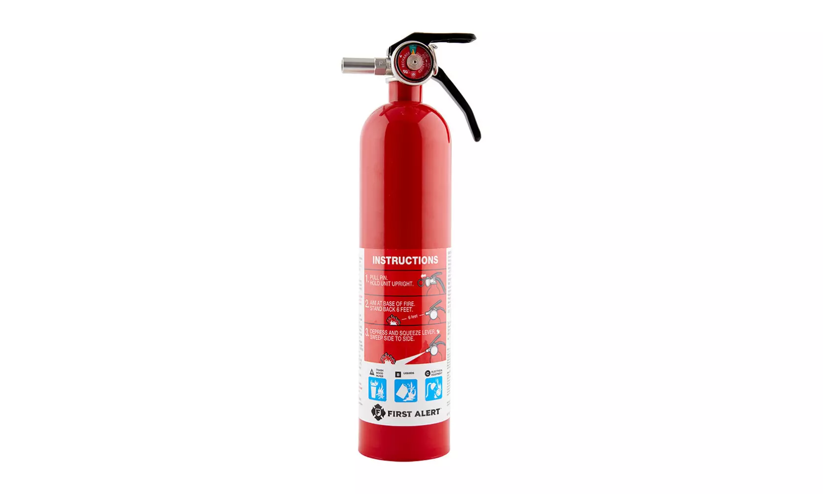 First Alert Rechargeable Home Fire Extinguisher with Bracket and Decal Sign - Image 5