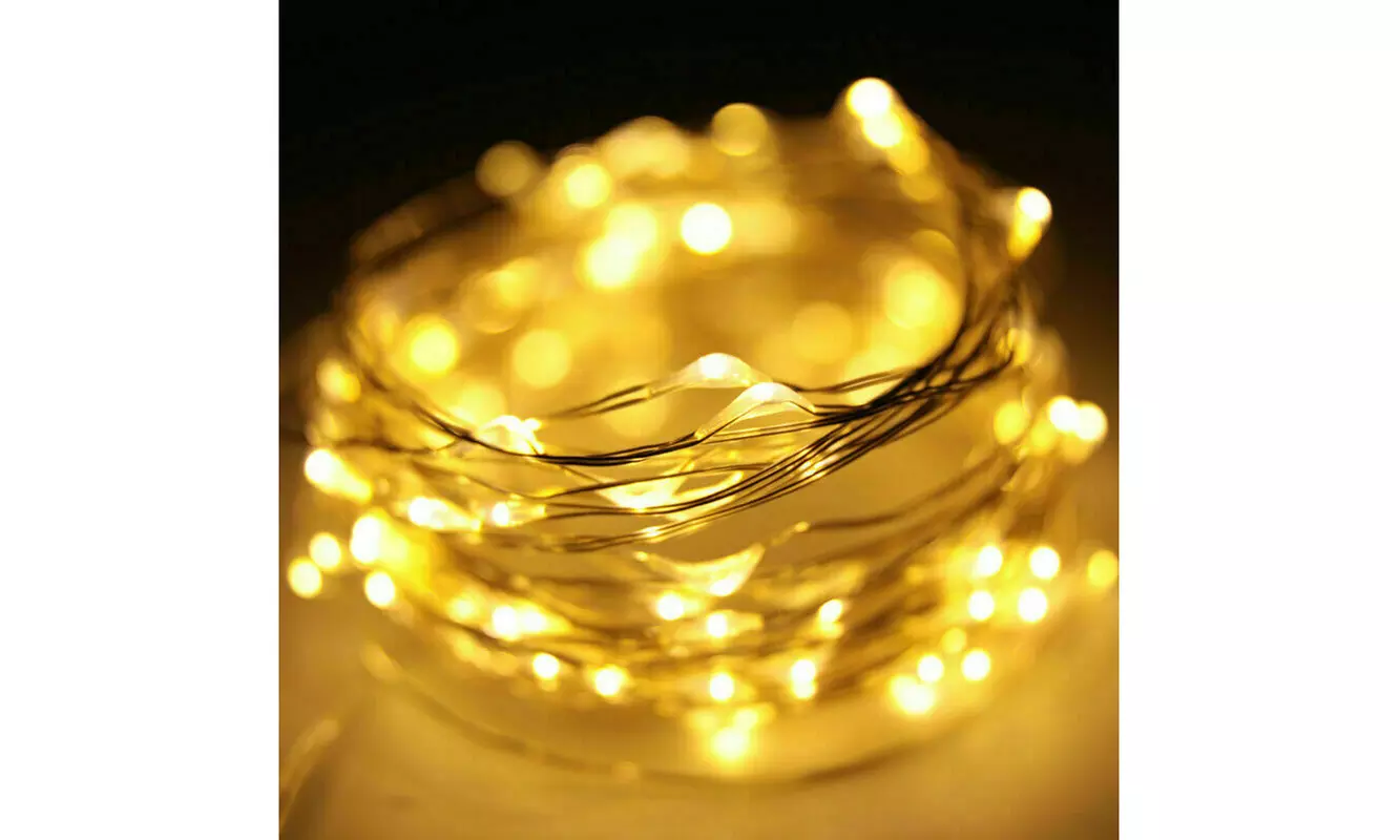USB 2 Pack 100 White LED 8 Modes String Christmas Fairy Lights 