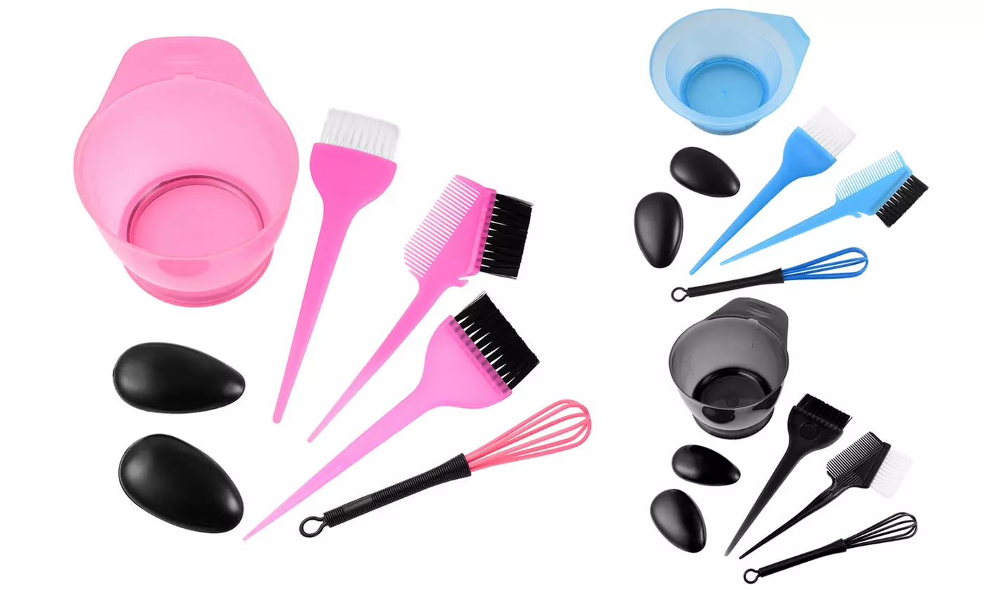 Hair Dye Color Brush Bowl Combo Coloring Brush Kit Tint Bleach Tool Set - Primary Image