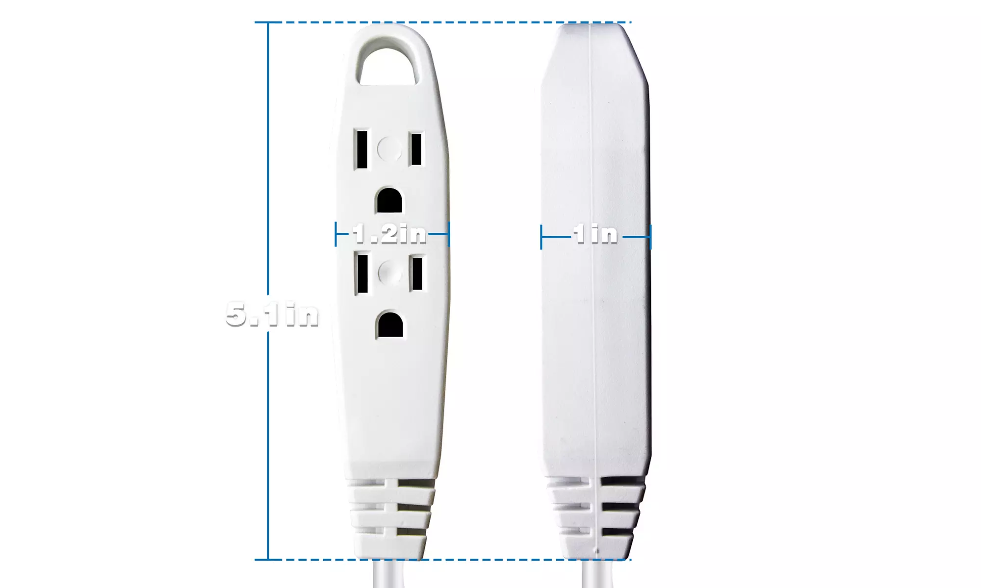 3 Outlets Extension Cord, 16/3 SJTW Indoor/Outdoor Use (25- or 50- or 100 Feet) - Second Medium