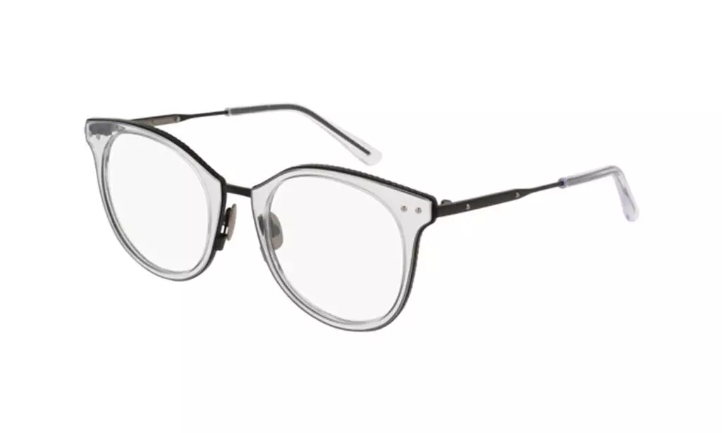 Bottega Veneta Women Eyeglasses BV0066O-003 50 Crystal Black Frame / Demo Lenses - Primary Image