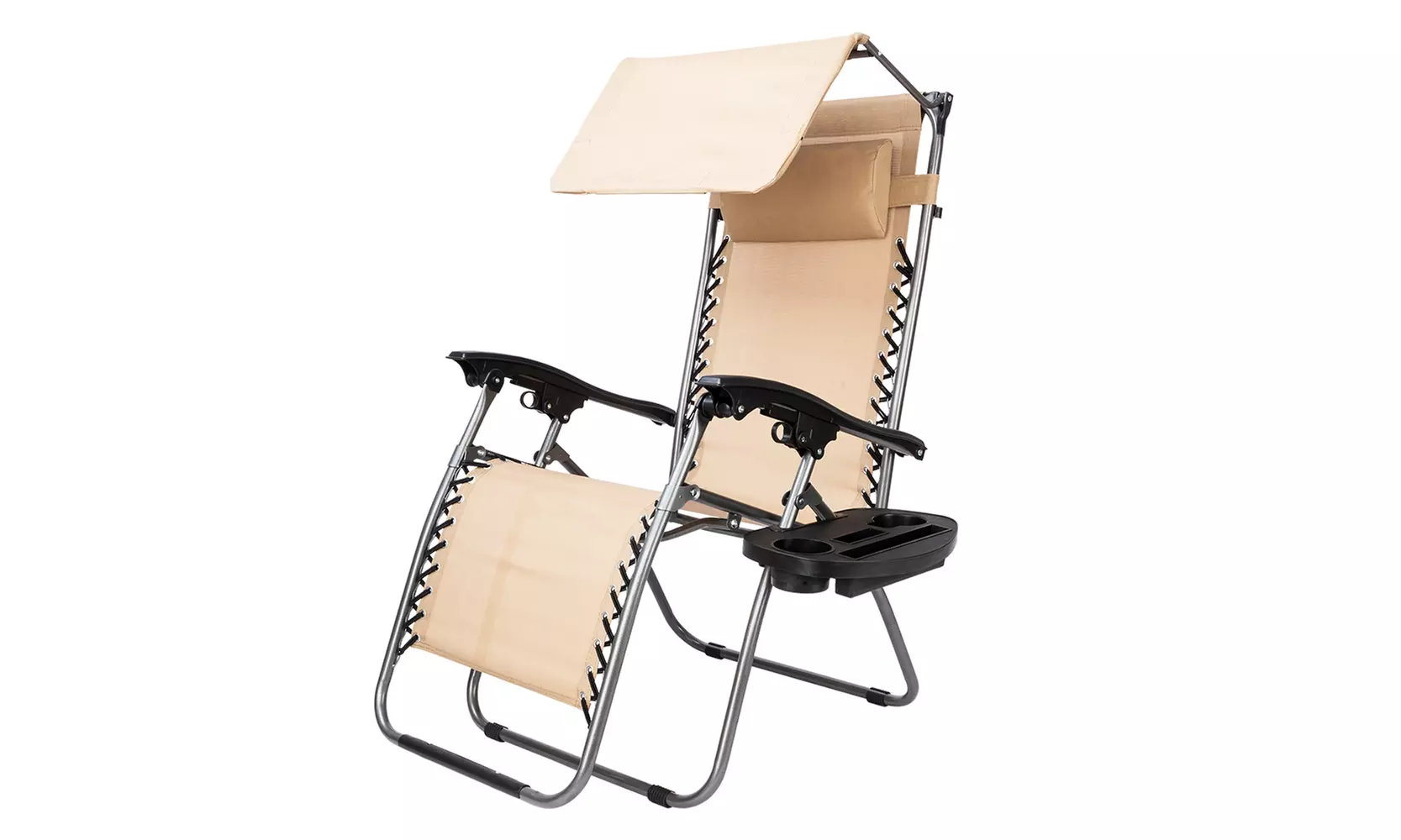 Zero Gravity Lounge Chair with Awning Leisure Chair 2 Colors - Primary Image