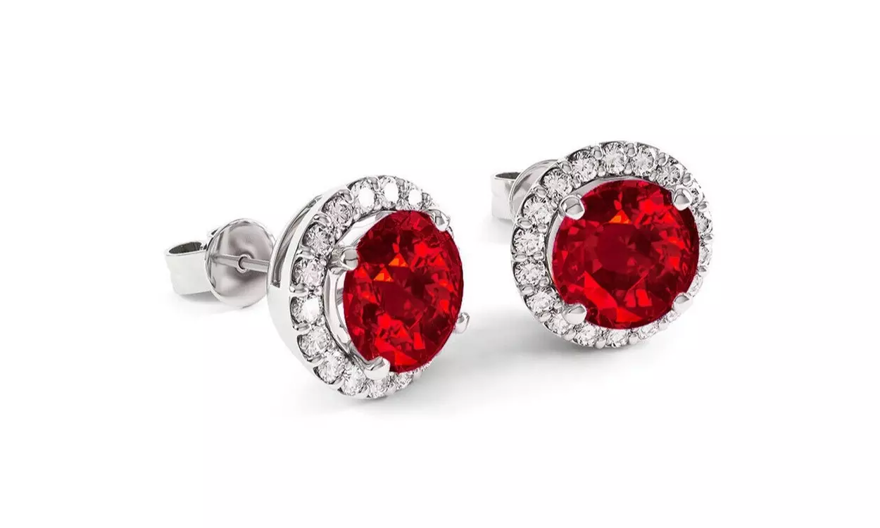 Stunning Ruby Jewelry: Earring Studs (Various Cuts & Settings)