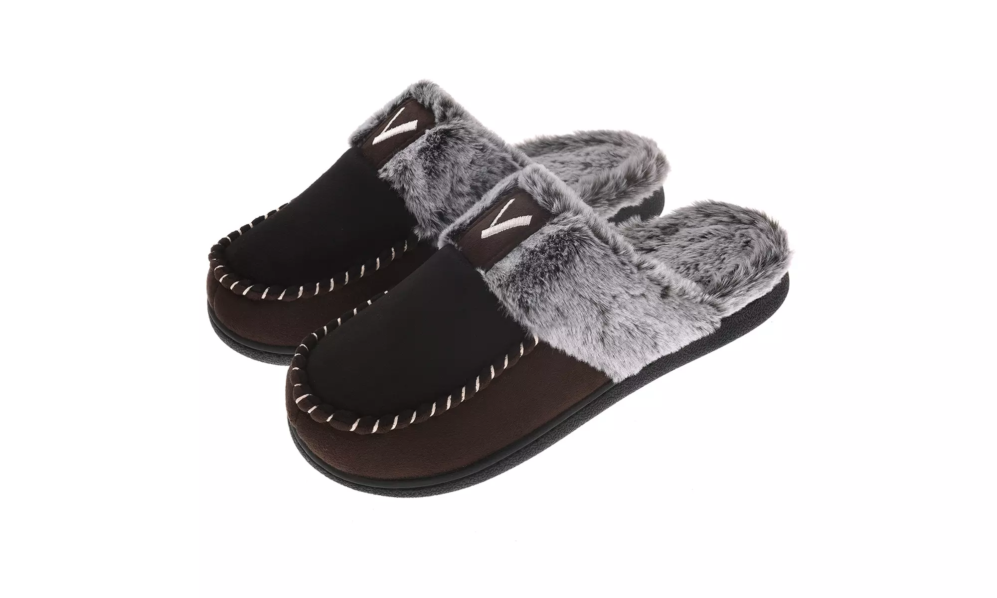 VONMAY Womens Memory Foam Comfy Fuzzy House Slipper Scuff Slip on Moccasin Shoes