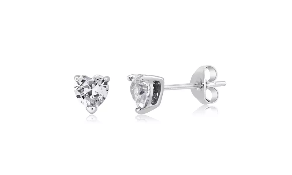 CubicZirconia Heart Shaped Earrings - Primary Image