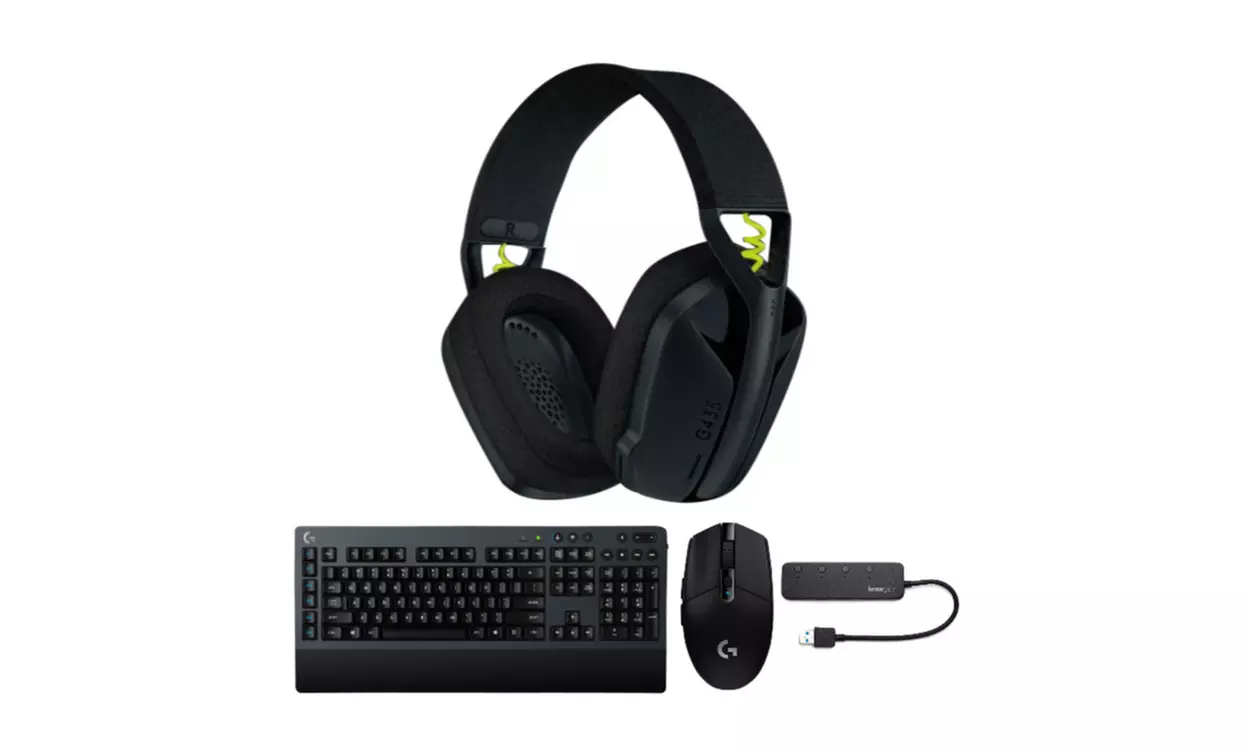 Logitech G Series G435 Wireless Gaming Headset Bundle with Keyboard and Mouse - Primary Image