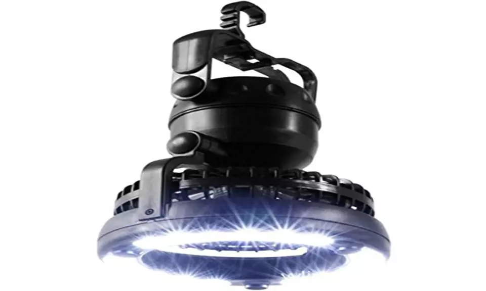 Portable 2-in-1 Tent LED Light and Fan - Primary Image