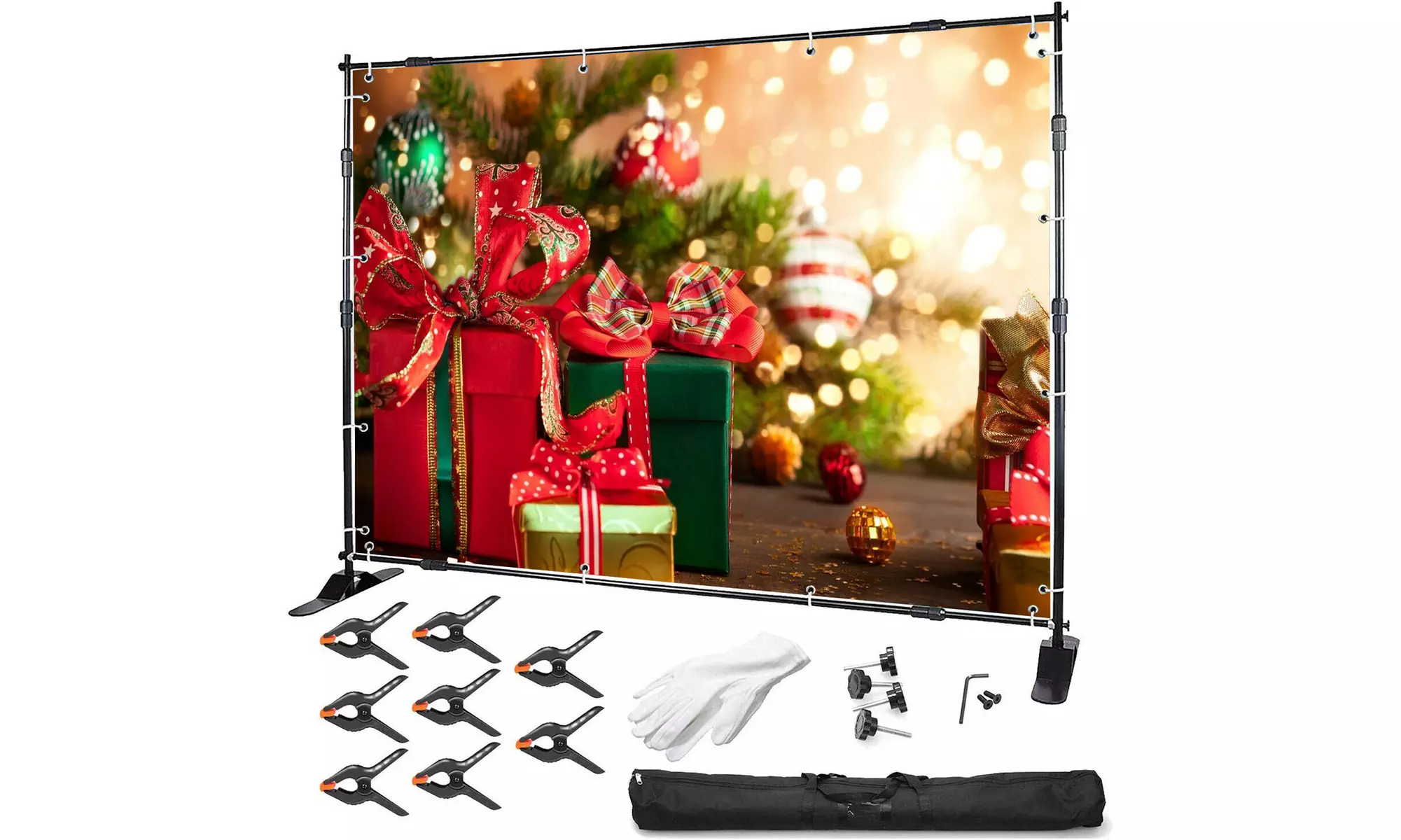 10Ft Background Banner Exhibition Display Stand Telescopic Portable Trade Show - Primary Image