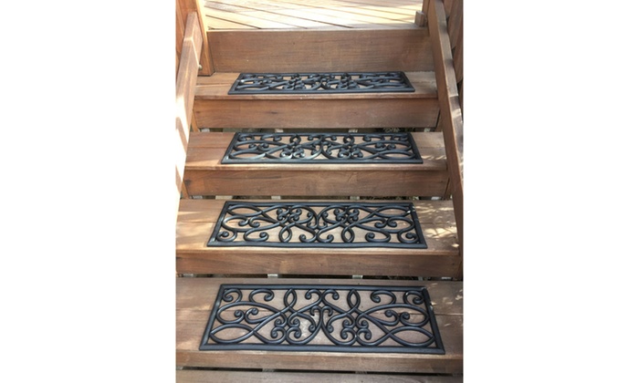 Buffalo Tools Set Of 4 Rubber Scrollwork Stair Tread Groupon