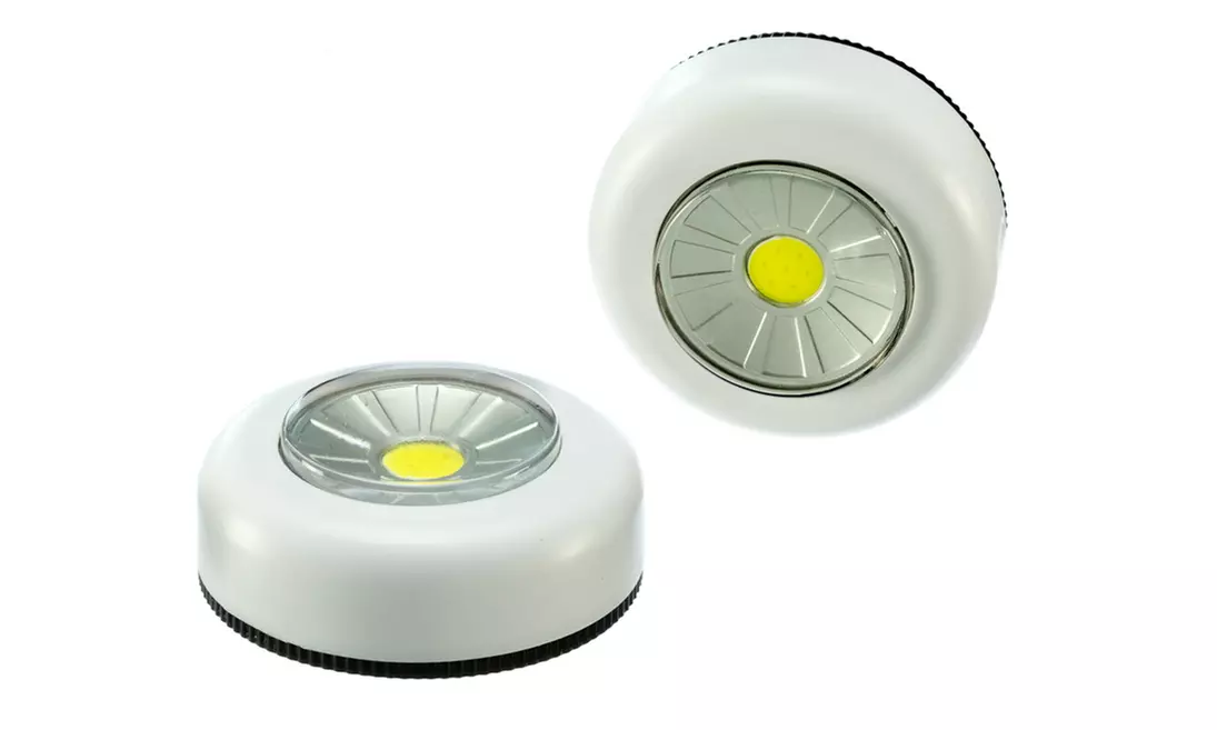 4 Led Outlet Cover Night Lights & 4 COB 120 Lumen Push Lights Set - Second Medium
