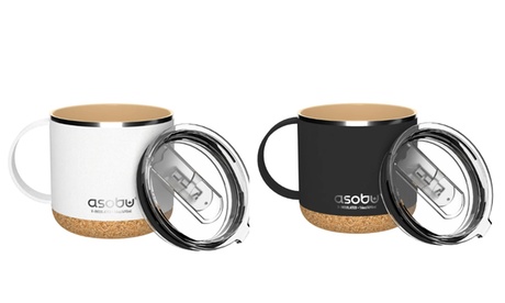 Asobu Infinite Stainless Steel Insulated Coffee Mug With Inner Ceramic Coating Black