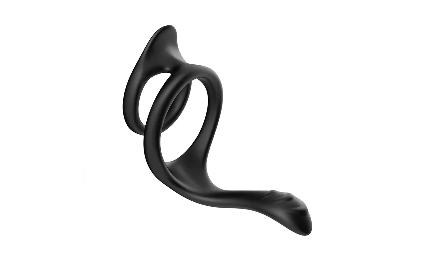 Double Ring Lock Fine C-Ring Vibrator Stimulation Massager - Second Medium