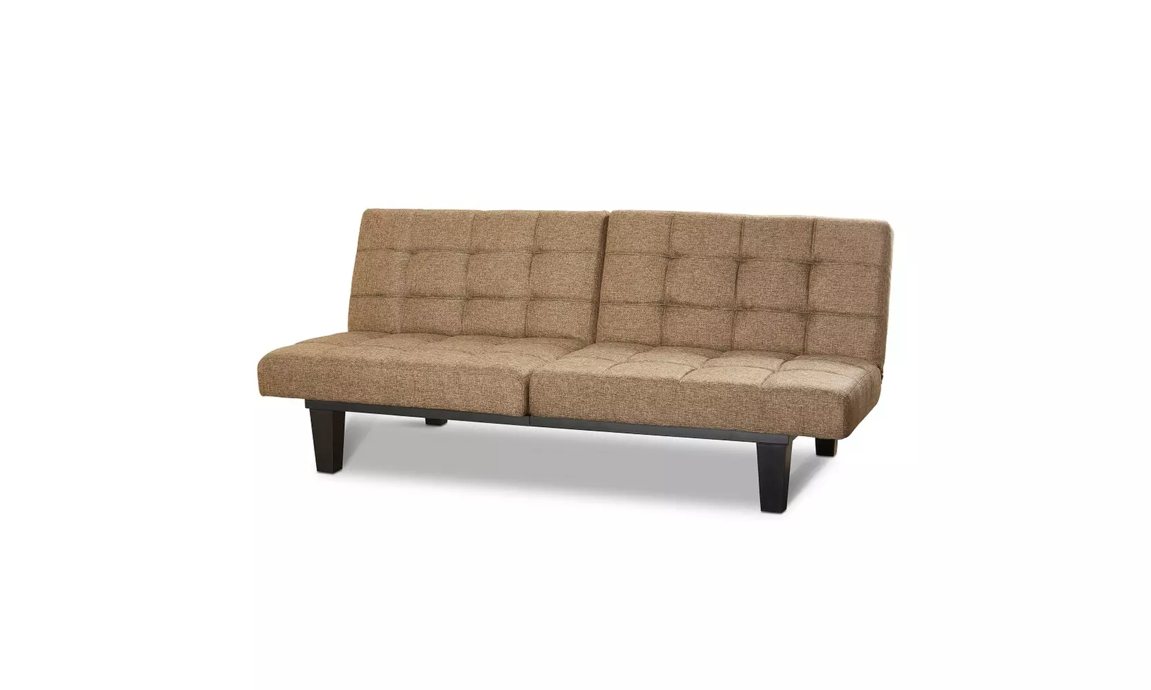 Tweed Memory Foam Futon, Brown - Primary Image