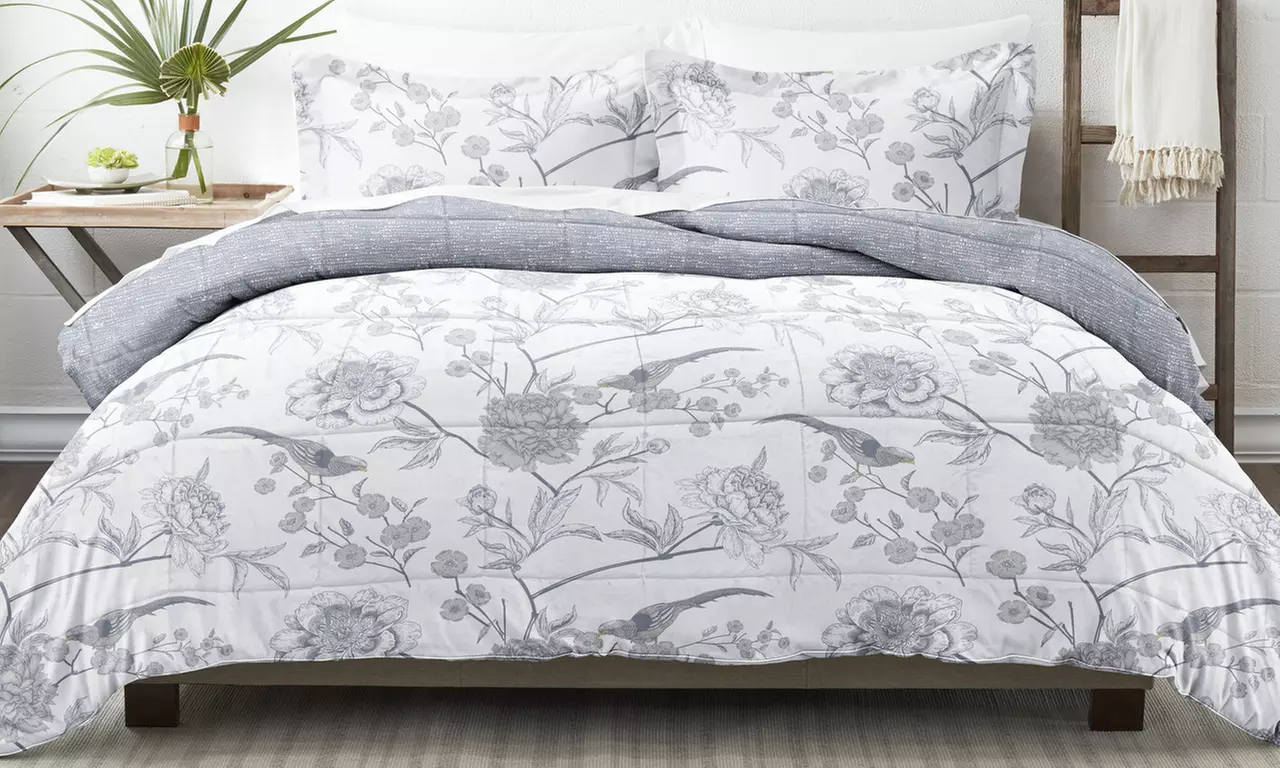 Home Collection Down Alternative Farmhouse Reversible Comforter Set