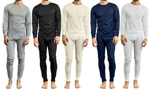 Men's 2-Piece Winter Thermal Top & Bottom Set (Sizes, S-2XL)