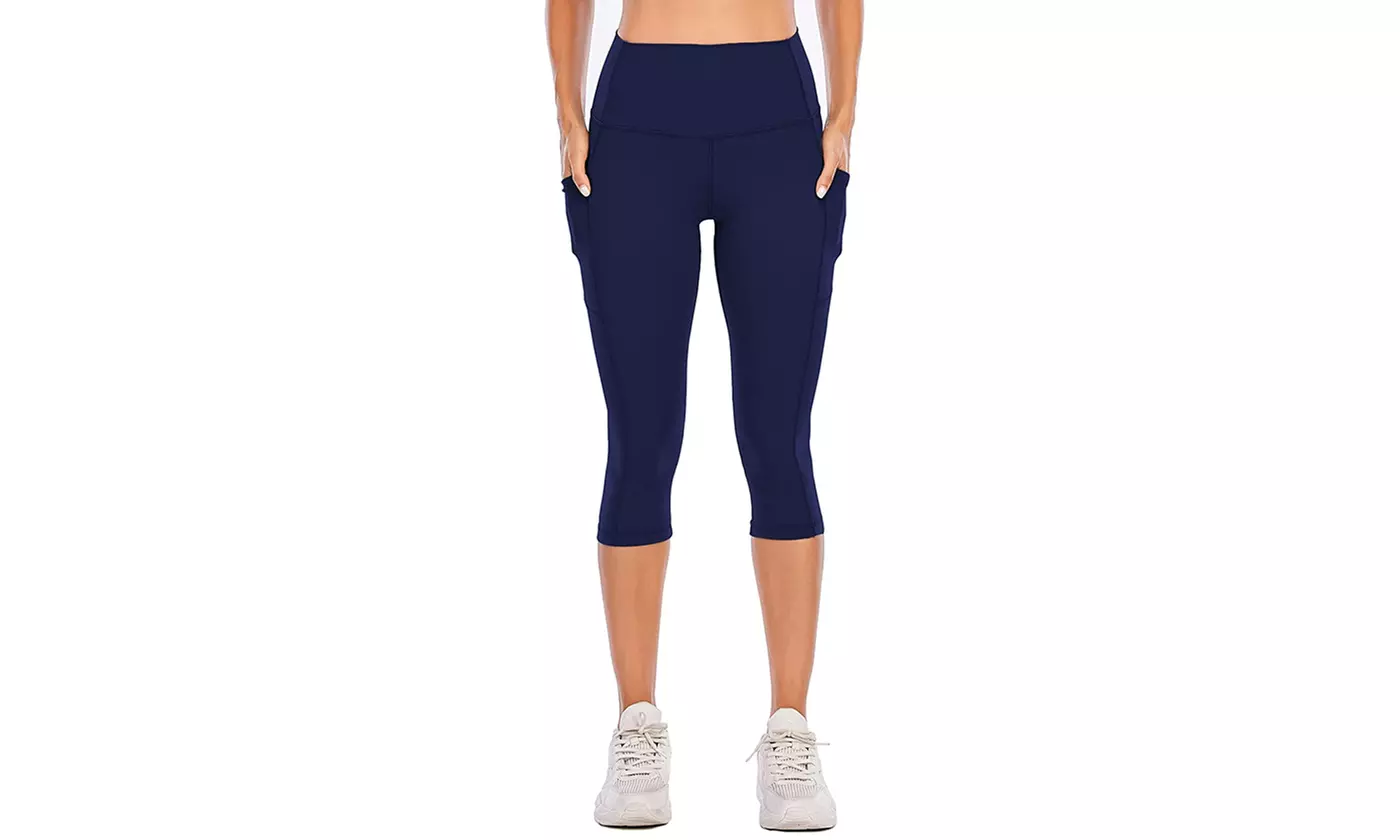 Women's Workout Capris Leggings with Pockets