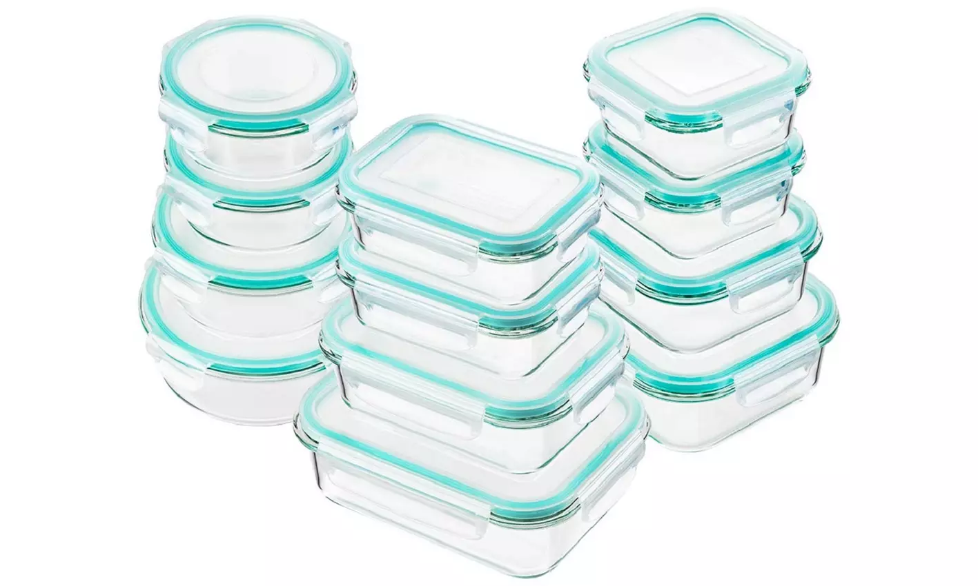 Glass Food Storage Containers with Lids, 24 Piece Glass Airtight Glass Bento - Second Medium