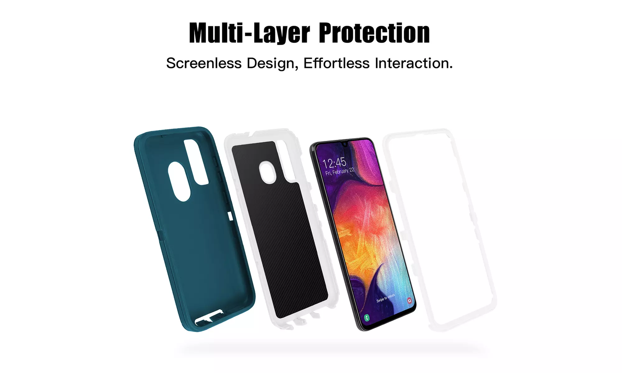 For Samsung Galaxy A20/Galaxy A30 Heavy Duty Hybrid Shockproof Case Cover