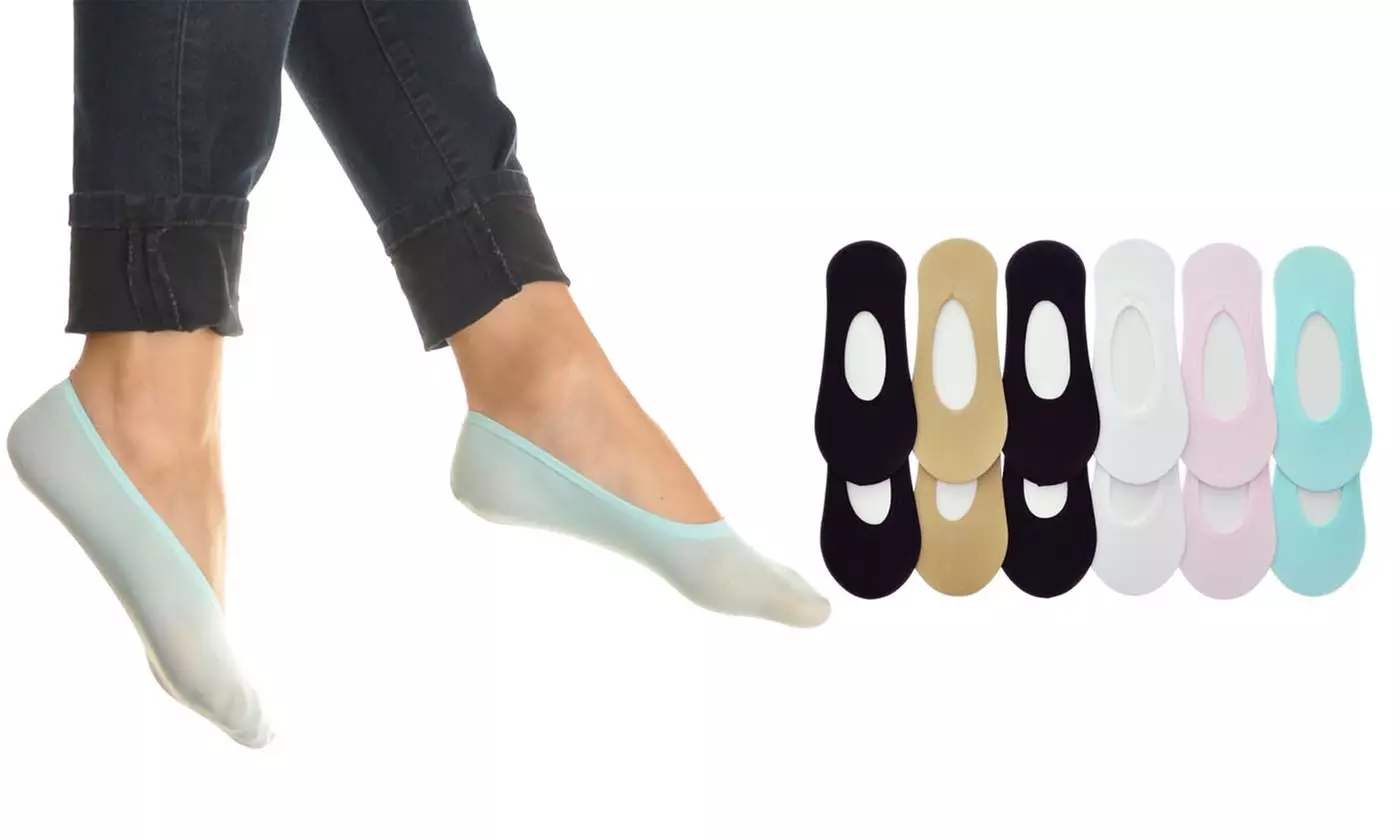 No-Show Nylon Liner Socks (12-Pair Pack) - Second Medium