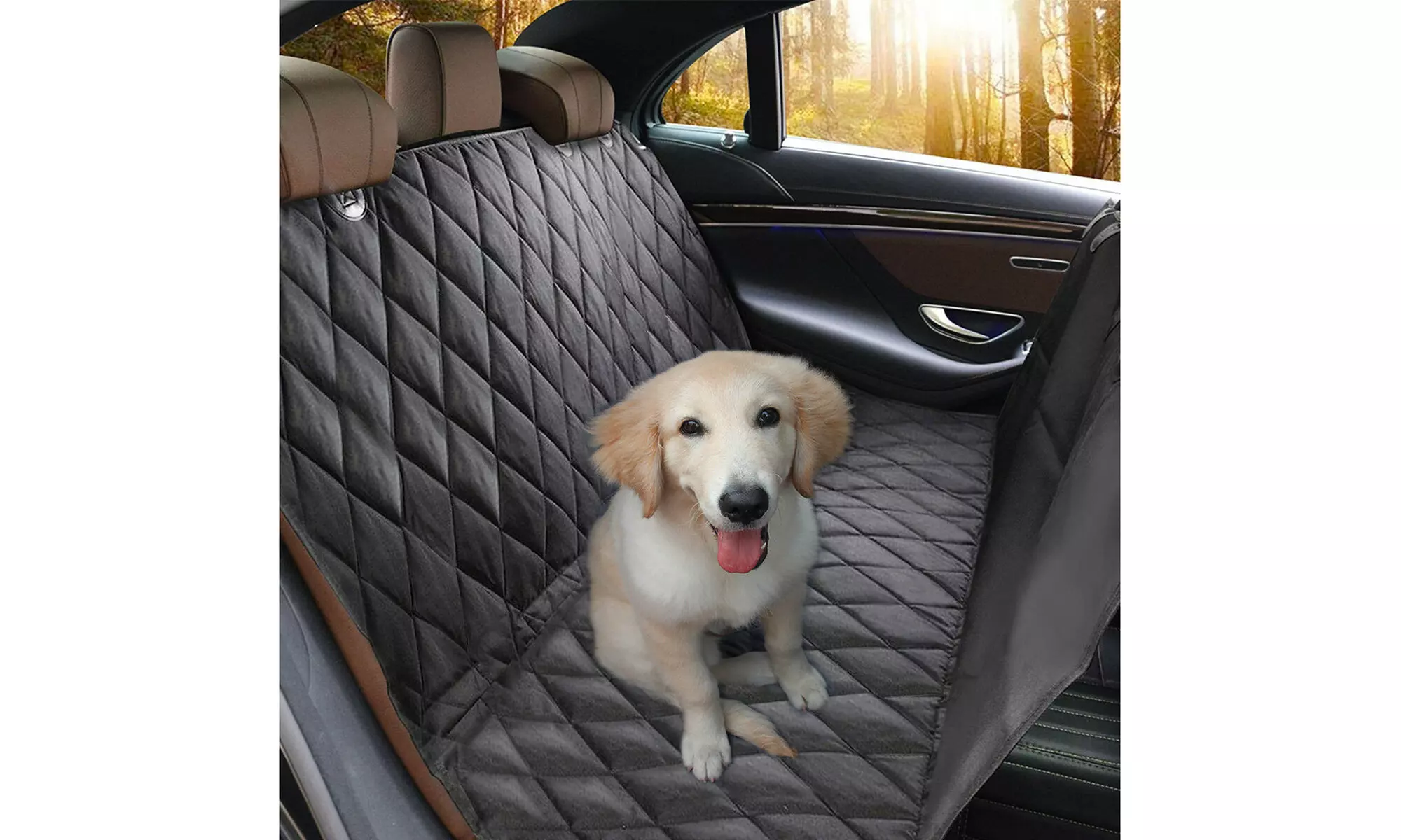 Goplus Waterproof Pet Car Seat Cover Hammock Nonslip Rubber Backing Trucks SUVs