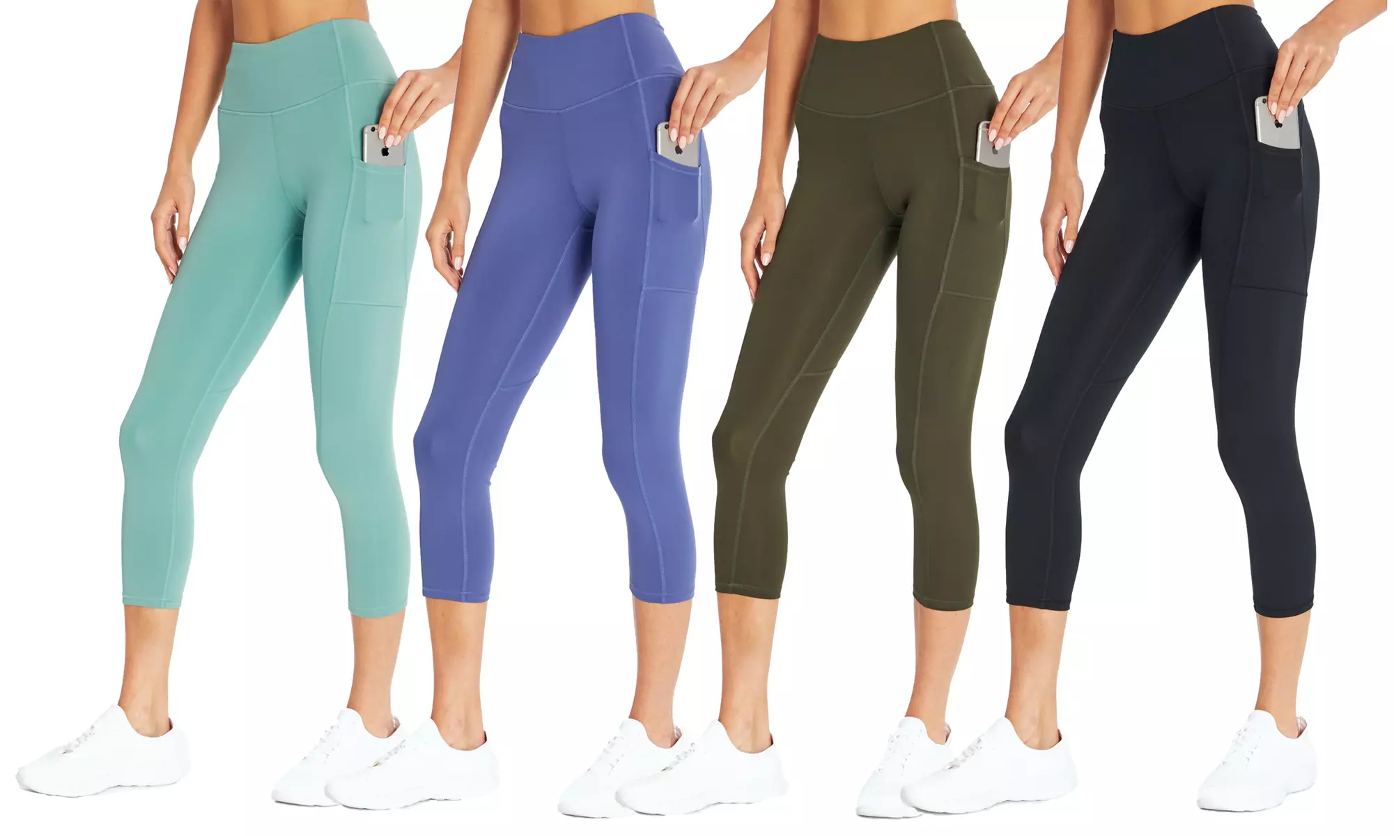 Marika Women's High-Rise Super Soft Slimming Seams Pocket Capris - Primary Image